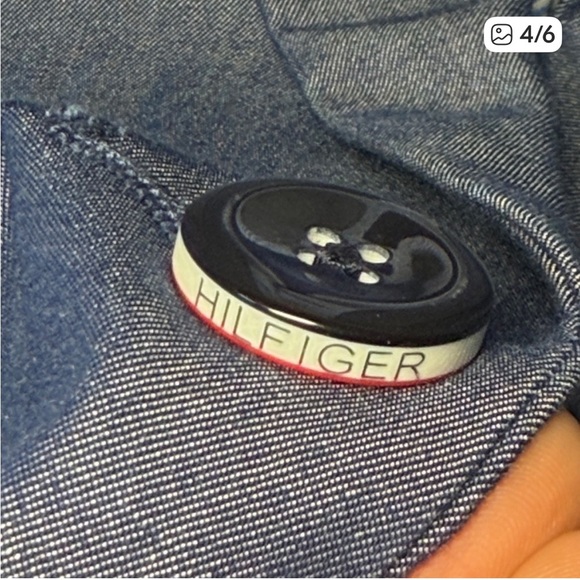 Tommy Hilfiger Classic Blue Denim Blazer, Size 16 - Picture 4 of 6